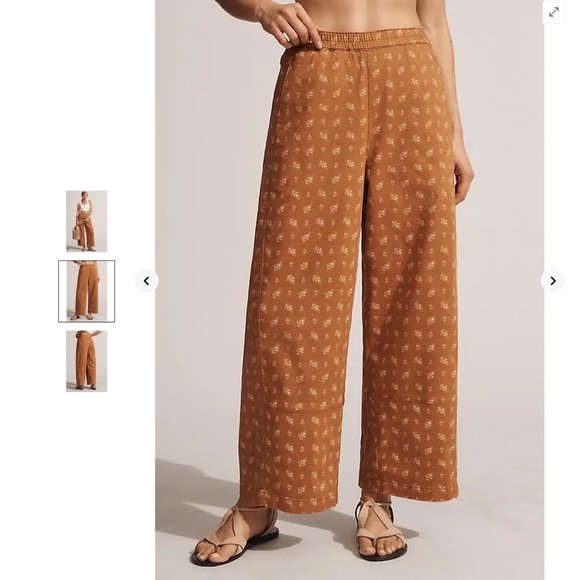 Anthropologie Pilcro The Izzie Relaxed Pull-On Barrel Pants: Printed Twill - Picture 2 of 3